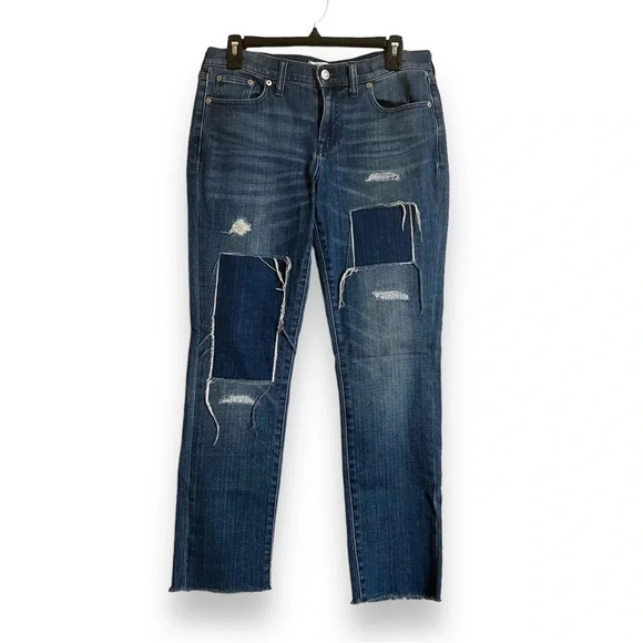 Madewell Patchwork Boy Jean With Raw Hem Size 27 - Picture 2 of 9